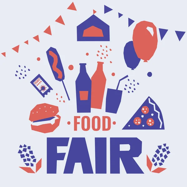 Fair-Food-Plakat — Stockvektor