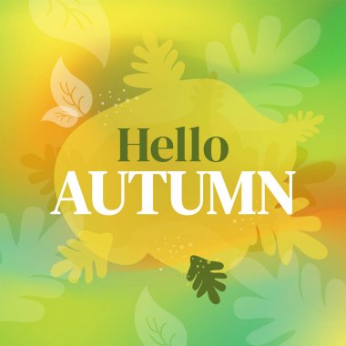 Sonbahar illüstrasyon Merhaba