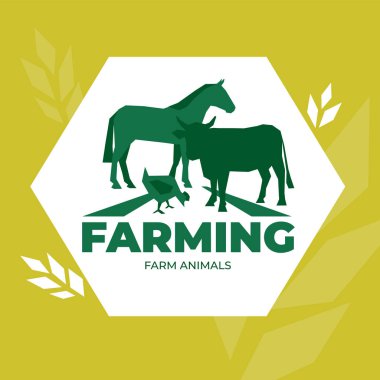 Çiftlik hayvanları ile tarım işareti