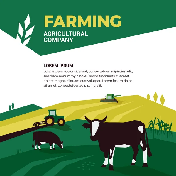 Modelo de projeto da empresa agrícola —  Vetores de Stock