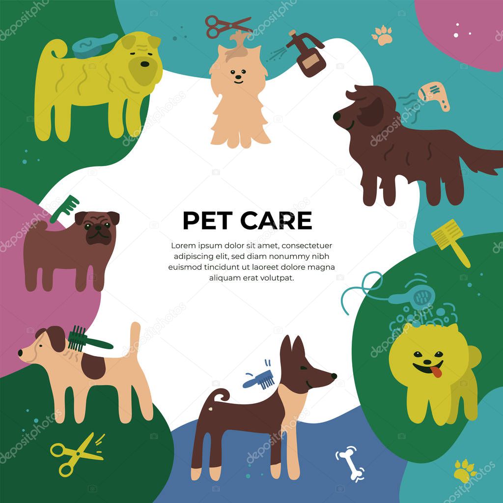 Pet care design template