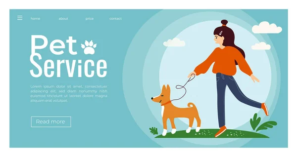 Pet Service template — Stock Vector