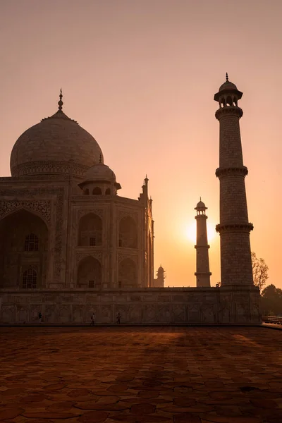 Una Vista Parziale Del Complesso Principale Taj Mahals Durante Alba — Foto Stock
