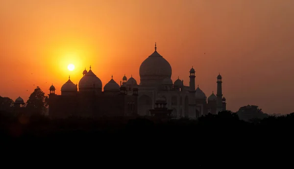 Agra Uttar Pradesh India January 2011 Panoramic View Taj Mahal — стоковое фото