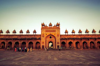 Agra, Uttar Pradesh, Hindistan - 2 Ekim 2017 UNESCO Dünya Mirası sitesi Fatehpur Sikri, Hindistan.