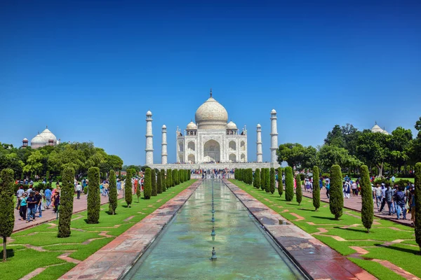 Agra Uttar Pradesh Indie Października 2017 Piękny Widok Taj Mahal — Zdjęcie stockowe