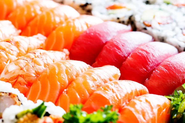 Assorted sushi and nigiri set — Stock Photo, Image