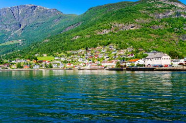 Norveç 'te Yaz Sognefjord Sahili