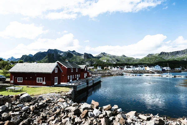 Lofoten Summer Landscape Lofoten Είναι Ένα Αρχιπέλαγος Στην Κομητεία Nordland — Φωτογραφία Αρχείου