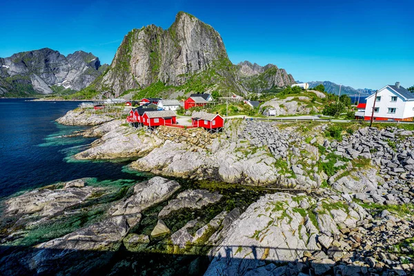Lofoten Sommarlandskap Lofoten Skärgård Nordland Norge Känd För Distinkt Natur — Stockfoto