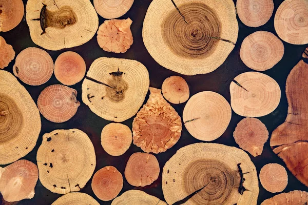 나무 분할에서 만든 현대 미술 배경. — 스톡 사진