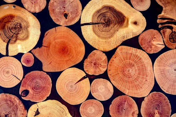 Fragmento Una Mesa Madera Hecha Mano Roble Pulido Lacado Sauces —  Fotos de Stock