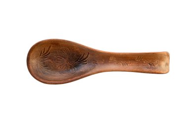 nesne-bir büyük seramik kaşık. Beyaz arka plan