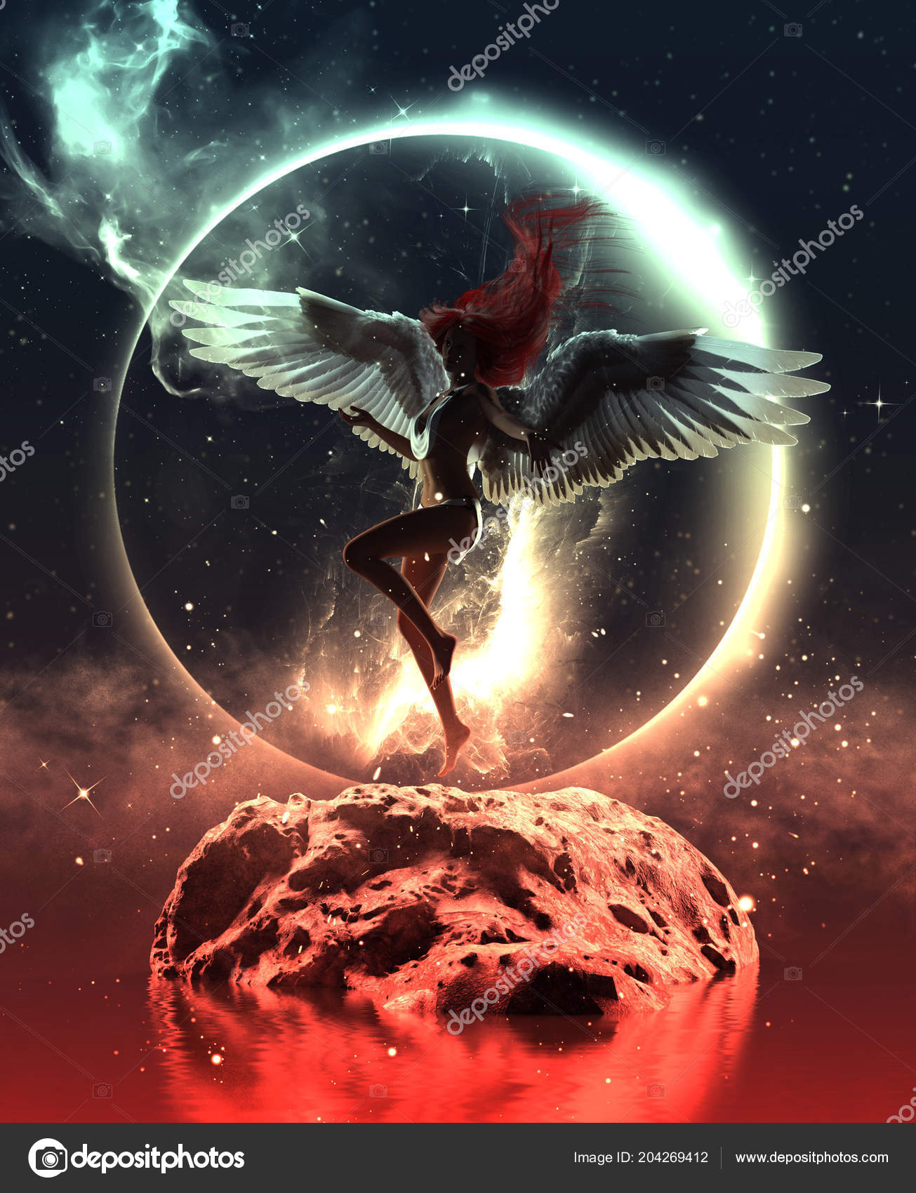 Angel Heaven Illustration Stock Photo by ©lighthouse 234800556