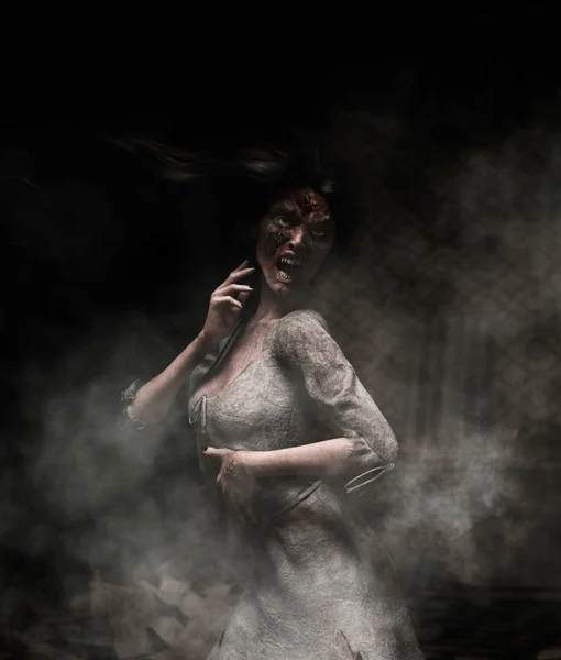 Illustration Ghost Woman Haunted House — Stock Photo, Image