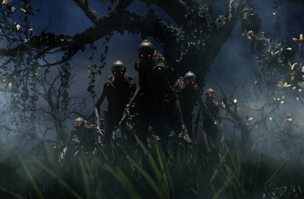 Бугимен существо кошмара, 3D иллюстрации для иллюстрации книги или обложки книги
 