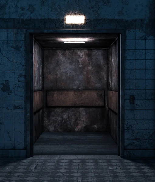 Old Elevator Abandoned House Rendering — Stock Photo, Image