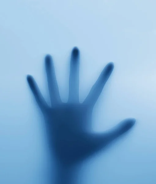 Язень Рука Людини Скляними Вікнами Візуалізація — стокове фото