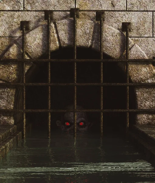 Undead in abandoned sewer — Stock Photo, Image