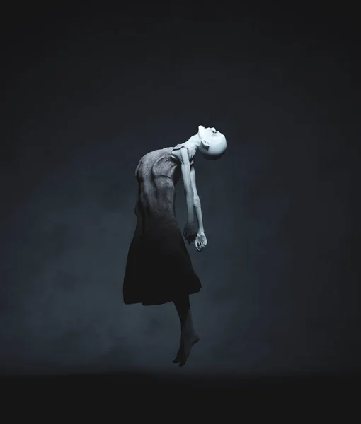 Mujer fantasma flotando, 3d rendering —  Fotos de Stock
