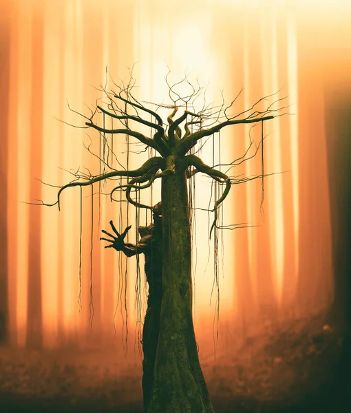 The woods with it own Devil,3d illustration — Stock Photo, Image