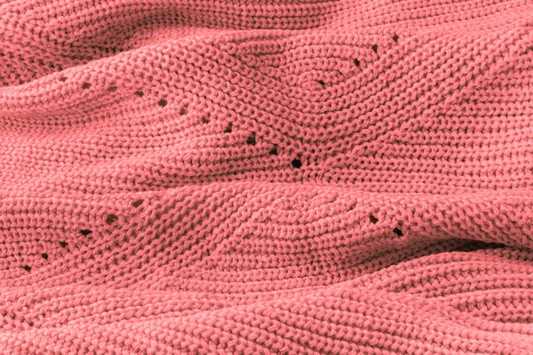 Corail Tricot Couverture Texture Fond — Photo