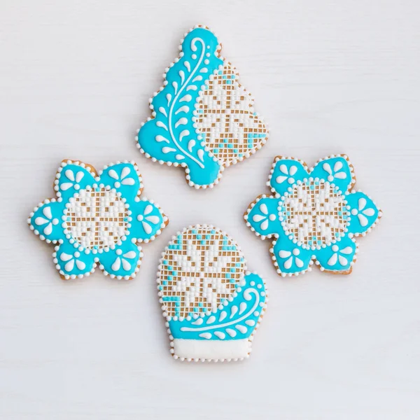 Home Backed Decorated Christmas Cookies — Stock Photo, Image