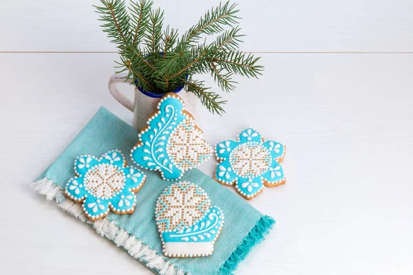 Home Backed Decorated Christmas Cookies — Stock Photo, Image
