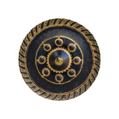 Tay geleneksel antika gong izole kırpma yolu ile beyaz arka plan üzerinde