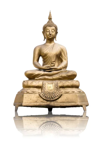 Статуя Будды изолирована на белом фоне — стоковое фото