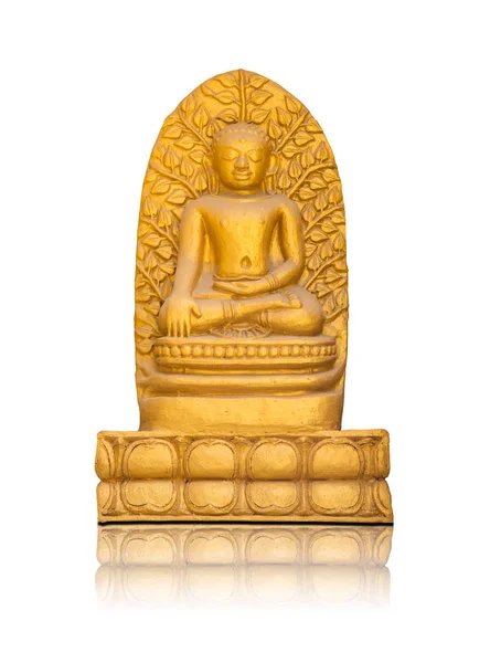 Άγαλμα του Βούδα απομονωμένο σε λευκό φόντο — Φωτογραφία Αρχείου