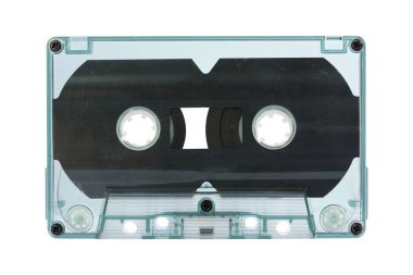 Kırpma yolu ile beyaz izole şeffaf kaset