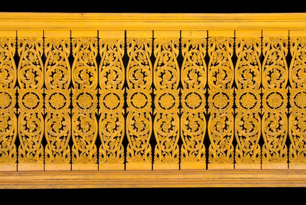 Patrón de flor tallada sobre fondo de pared de madera. Tradicional Th —  Fotos de Stock