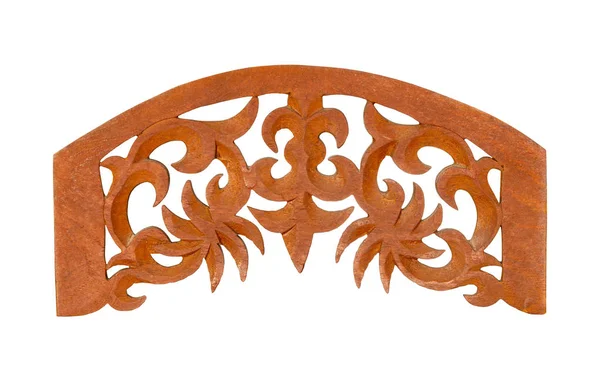 Motif de fleur sculpté sur bois pour la décoration isolé sur whit — Photo