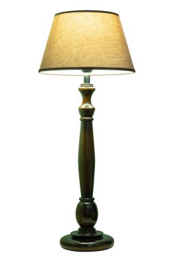 Table Lamp Isolated on White Background with Clipping Path clipart