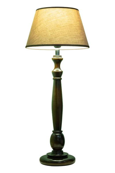 Lámpara de mesa aislada sobre fondo blanco con camino de recorte — Foto de Stock