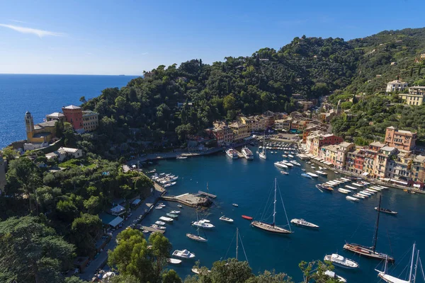 Krásné Vesničky Portofino Během Léta 2018 — Stock fotografie