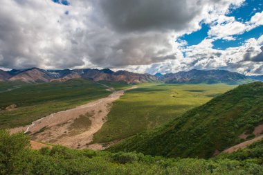 Alaska'da manzara dağının muhteşem manzarası. Doğanın tarifsiz güzelliği!