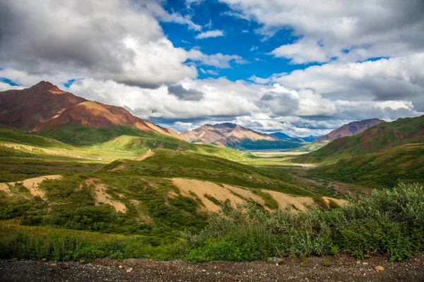Increíble Vista Montaña Del Paisaje Alaska Belleza Indescriptible Naturaleza — Foto de Stock