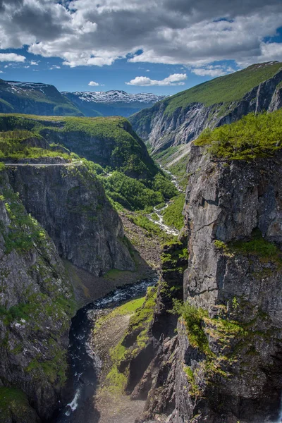 Fantastisk Utsikt Över Naturen Med Fjord Och Fjäll Vacker Reflektion — Stockfoto