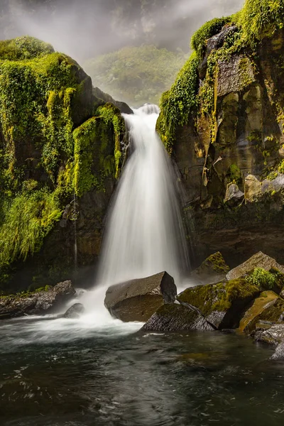 Cascada Río Bonito Camino Montaña Bayo Villa Angostura Patagonia Argentina — Foto de Stock