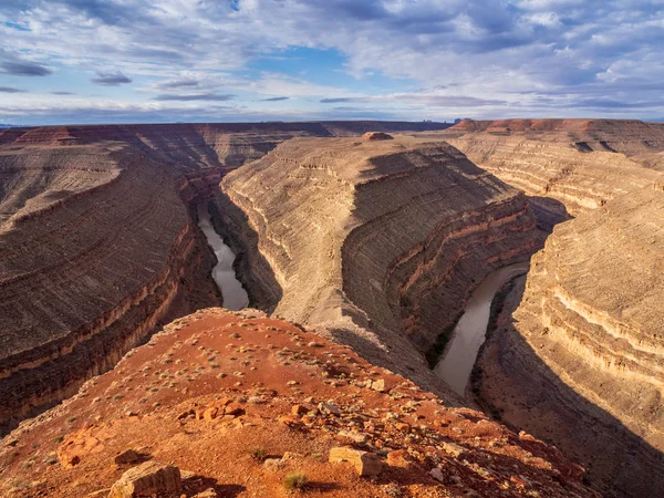 Momento Pôr Sol Horseshoe Dobrar Grand Canyon National Park Rio — Fotografia de Stock
