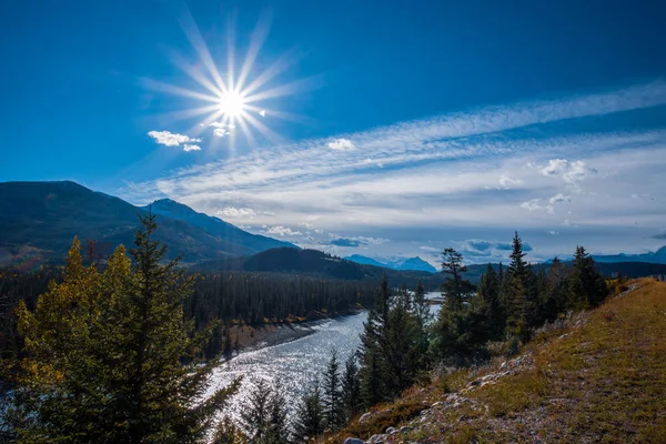 Scenic View Mount Revelstoke Rock Mountains British Columbia Canada — стоковое фото