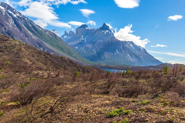 Torres Del Paine Chile Laguna Torres Famoso Hito Patagonia América — Foto de Stock