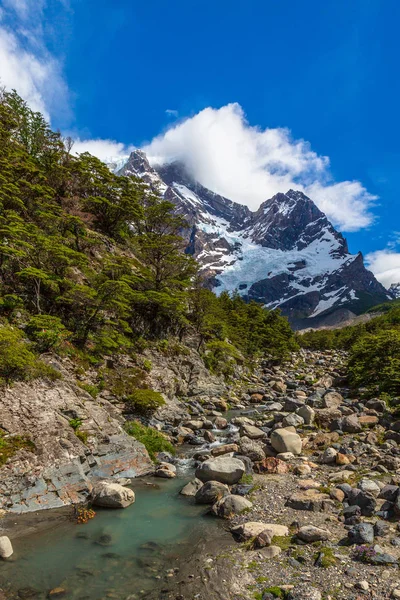 Torres Del Paine Chile Laguna Torres Famosa Referência Patagônia América — Fotografia de Stock