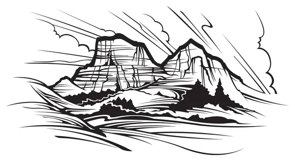 Southwest Rock Formation Landscape Royalty Free Stock Vectors