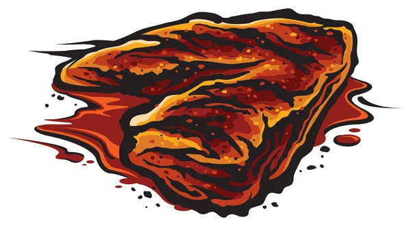 Barbecue Chicken Wing Illustration — Stock vektor