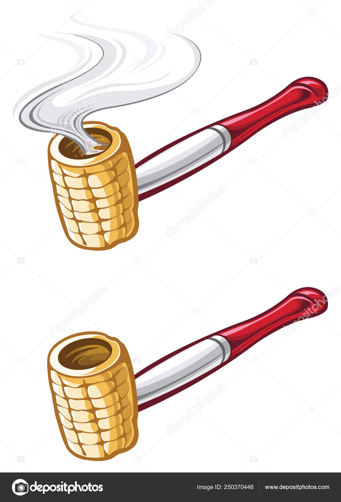 Corn Cob Pipe Isolated Stock Vector Image by ©SlipFloat #250370448