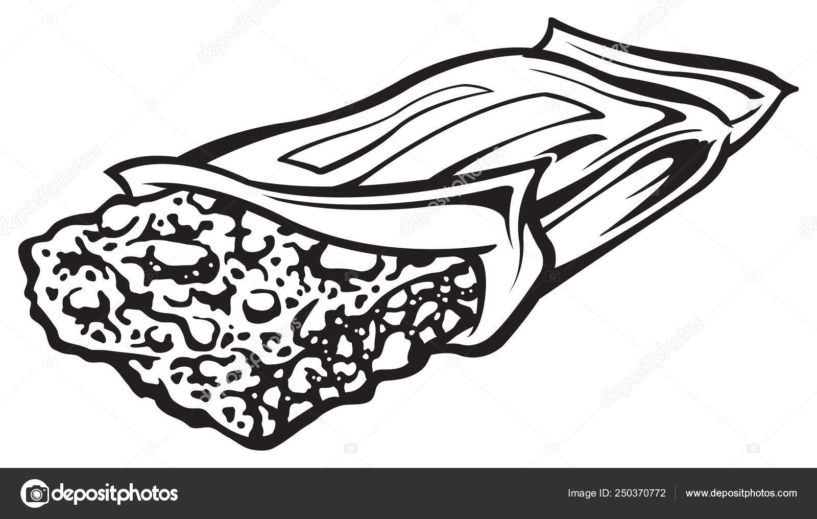 Granola Bar Snack Isolated Black White Stock Vector by ©SlipFloat 250370772