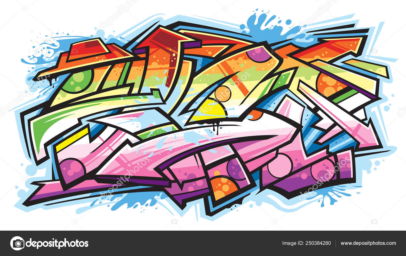 Graffiti Art Mural Color — Stock Vector © SlipFloat #250384280